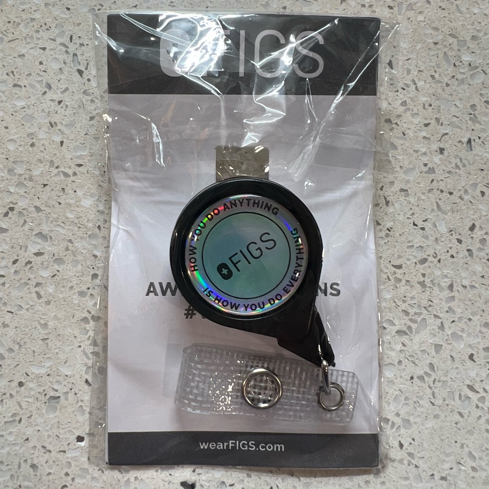 Figs badge reel “how you do anything is how you do everything”